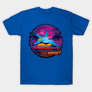 Neon Retro F/A-18 Hornet T-Shirt